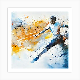 Soccer Player In Action Art Print