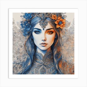 Blue Beauty Art Print