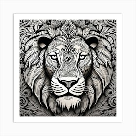 Lion Head 23 Art Print