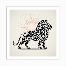 Lion Silhouette Art Print