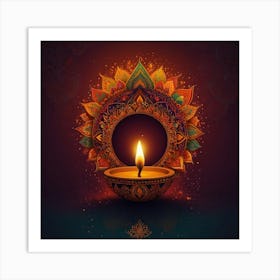 Diwali Lamp 1 Art Print