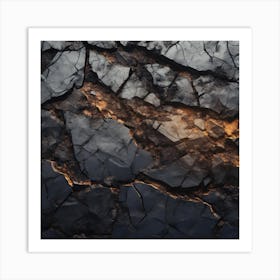 Cracked Rock Art Print