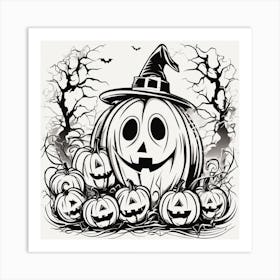 Halloween Pumpkins Art Print