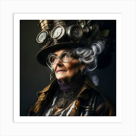 Steampunk Woman Art Print