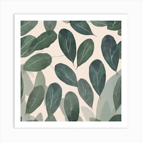 Eucalyptus Leaf Abstract Art Print 3 Art Print
