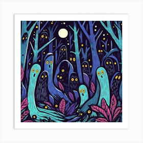 Spectral Woods Art Print