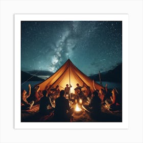 Camping Under The Stars 3 Art Print