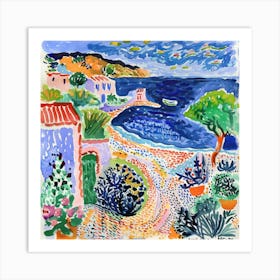 Seaside Doodle Matisse Style 10 Art Print