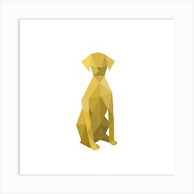 Yellow Mustard Geometric Dog Art Print
