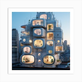 Futuristic Building In Tokyo Art Print