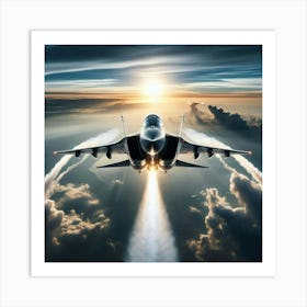 Fighter Jet In The Sky Art Print