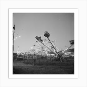 Untitled Photo, Possibly Related To Klamath Falls, Oregon, Carnival Rides At The Circus By Russell Lee Art Print