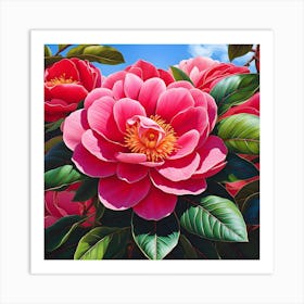 Enchanting Camellia Garden Art Print