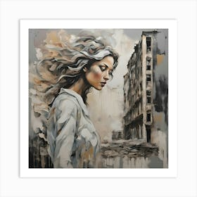 Girl In The City Art Print