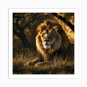 Lion in Art Print