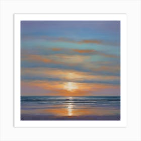 Sunset At The Beach Art Print