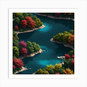  Unique Design Art Of River 0 Art Print