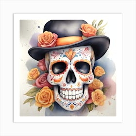 Day Of The Dead Skull 5 Art Print