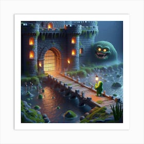 Castle At Night 3 Art Print