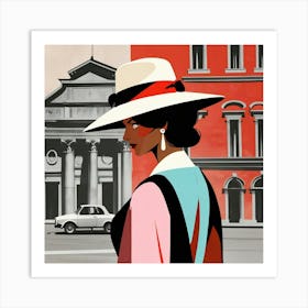 Italian woman in Rome 3 Art Print