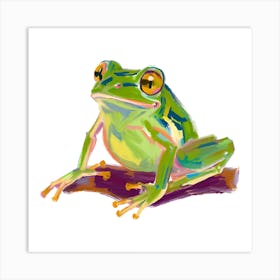 Green Tree Frog 01 Art Print