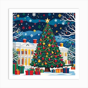 WHITEHOUSE CHRISTMAS TREE Art Print