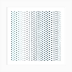 Effondrement de Flocons de neige bleu glacé Motifs Art Print