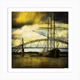 Micheangelo style of Sailing To Cape Cod Art Print