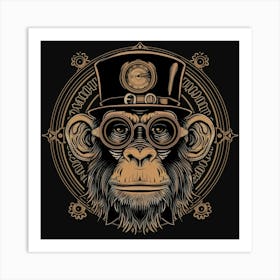 Steampunk Monkey 46 Art Print