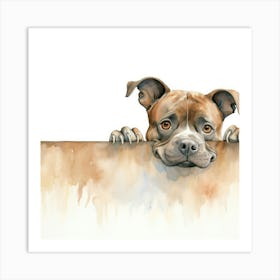 Staffordshire Bull Terrier Dog 6 Art Print