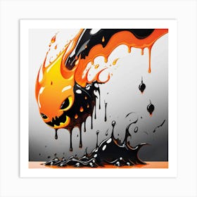 Flaming Skull 1 Art Print