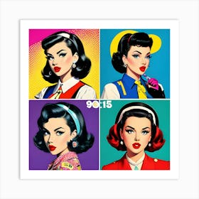 Pop Art Print, American Collage 1950's Style Art Print