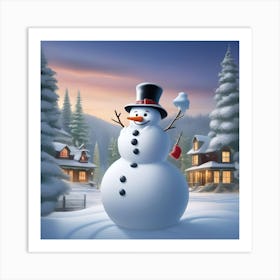 FROSTY THE SNOWMAN Art Print