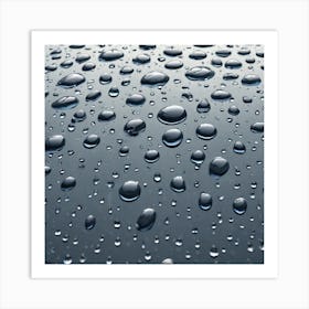 Raindrops On A Car 1 Art Print