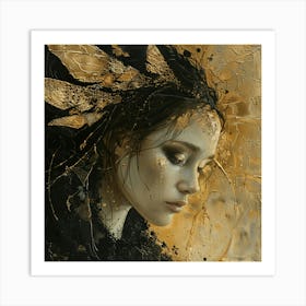 Gold And Black Art Print