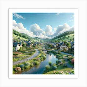 Fairytale Village Art Print