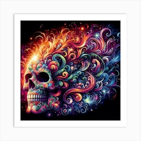 Psychedelic Skull 5 Art Print