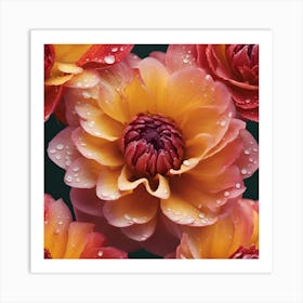 Dahlias Art Print