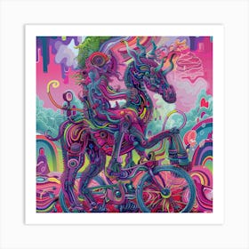 Psychedelic Unicorn Art Print