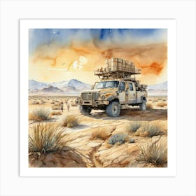 Truck In The Desert 15 Art Print