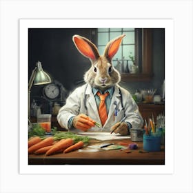 Doctor Rabbit Art Print