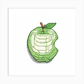 Apple Pixel Art Art Print