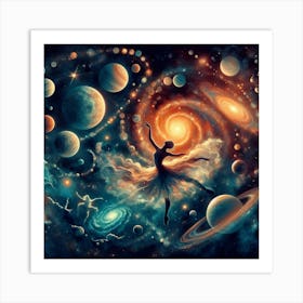 Dancer In Space Art Print