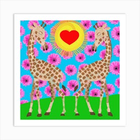 Love In The Air Square Art Print