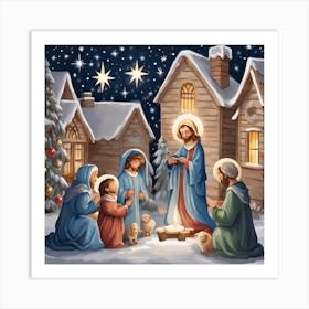 Nativity Scene Art Print