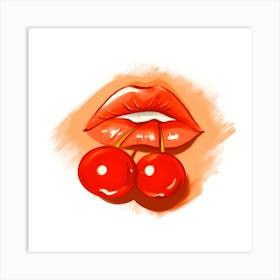 Cherry Lips 1 Art Print