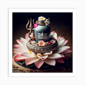 Shiva Linga Art Print