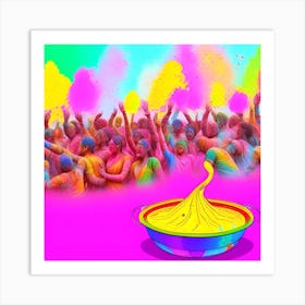 Holi Festival Art Print