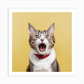 Scream Cat Art Print