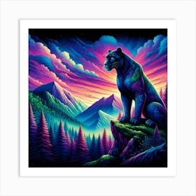 Psychedelic Panther Art Print